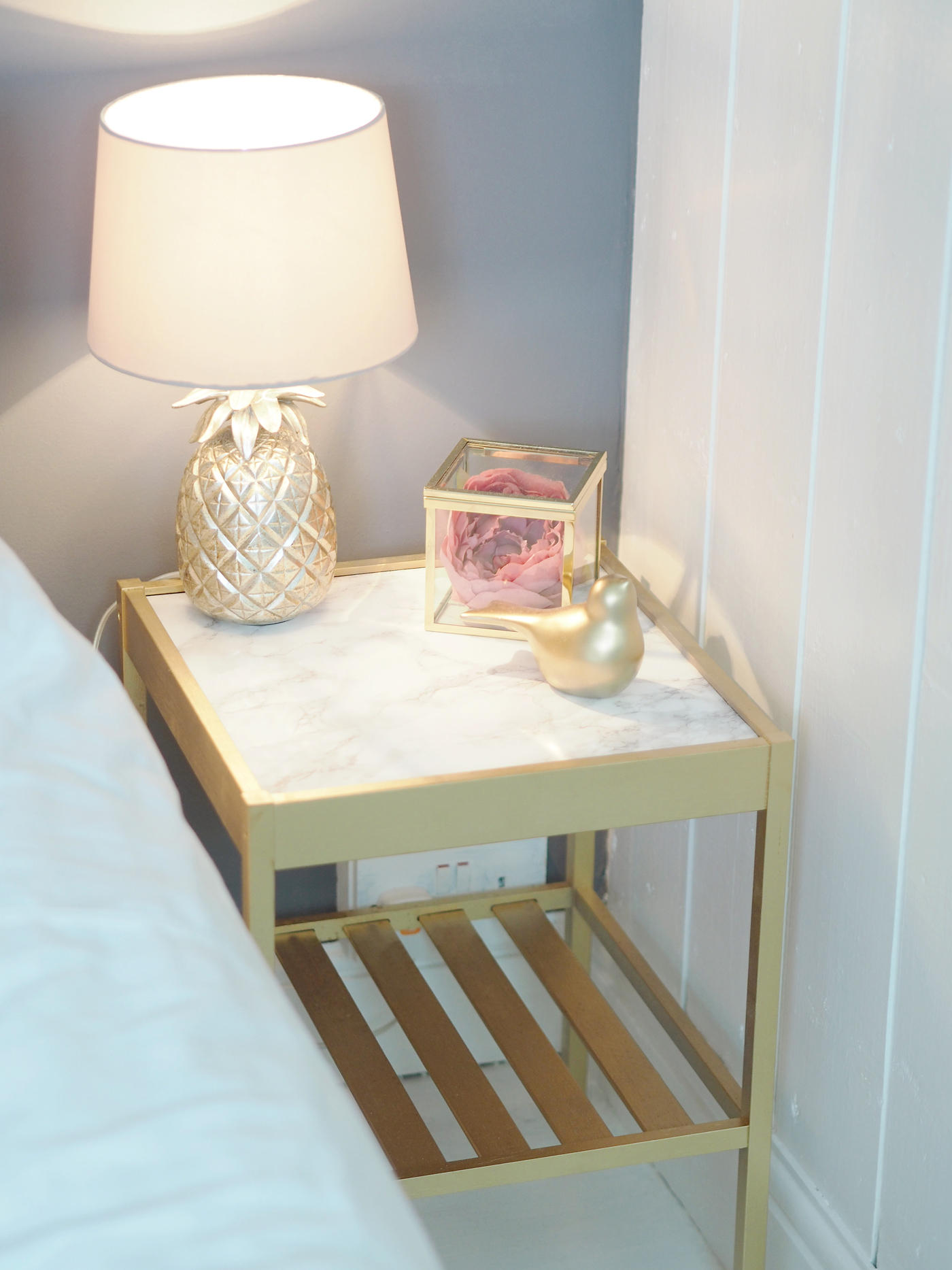 MARBLE BEDSIDE TABLE