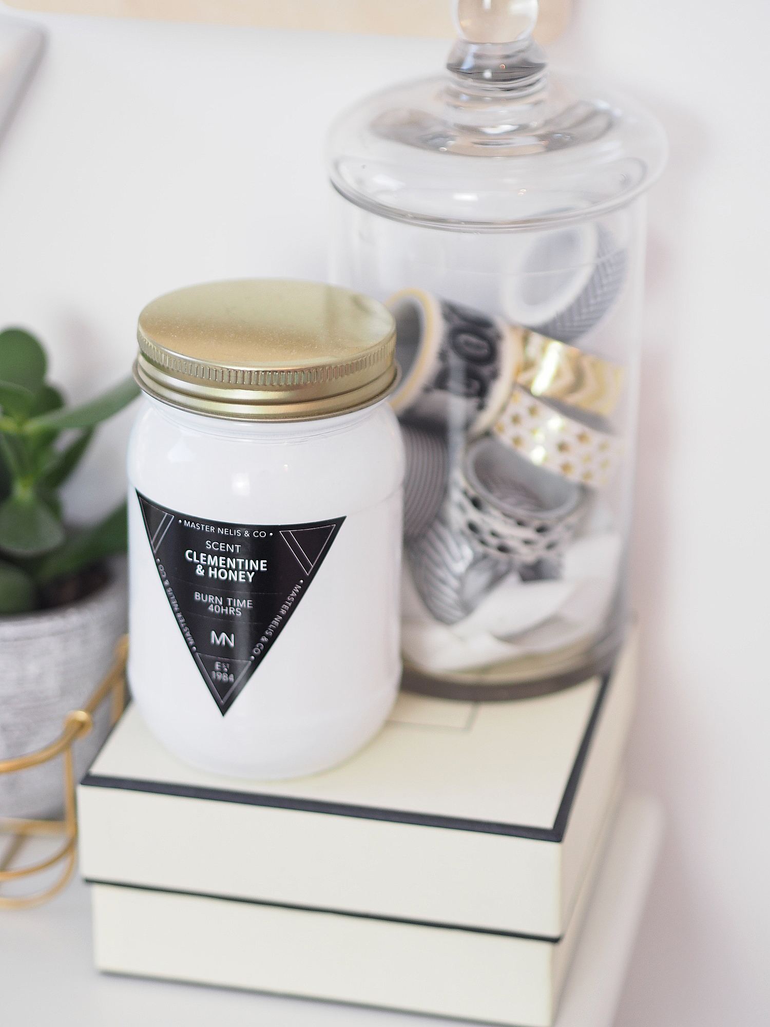primark candle and glass storage jar