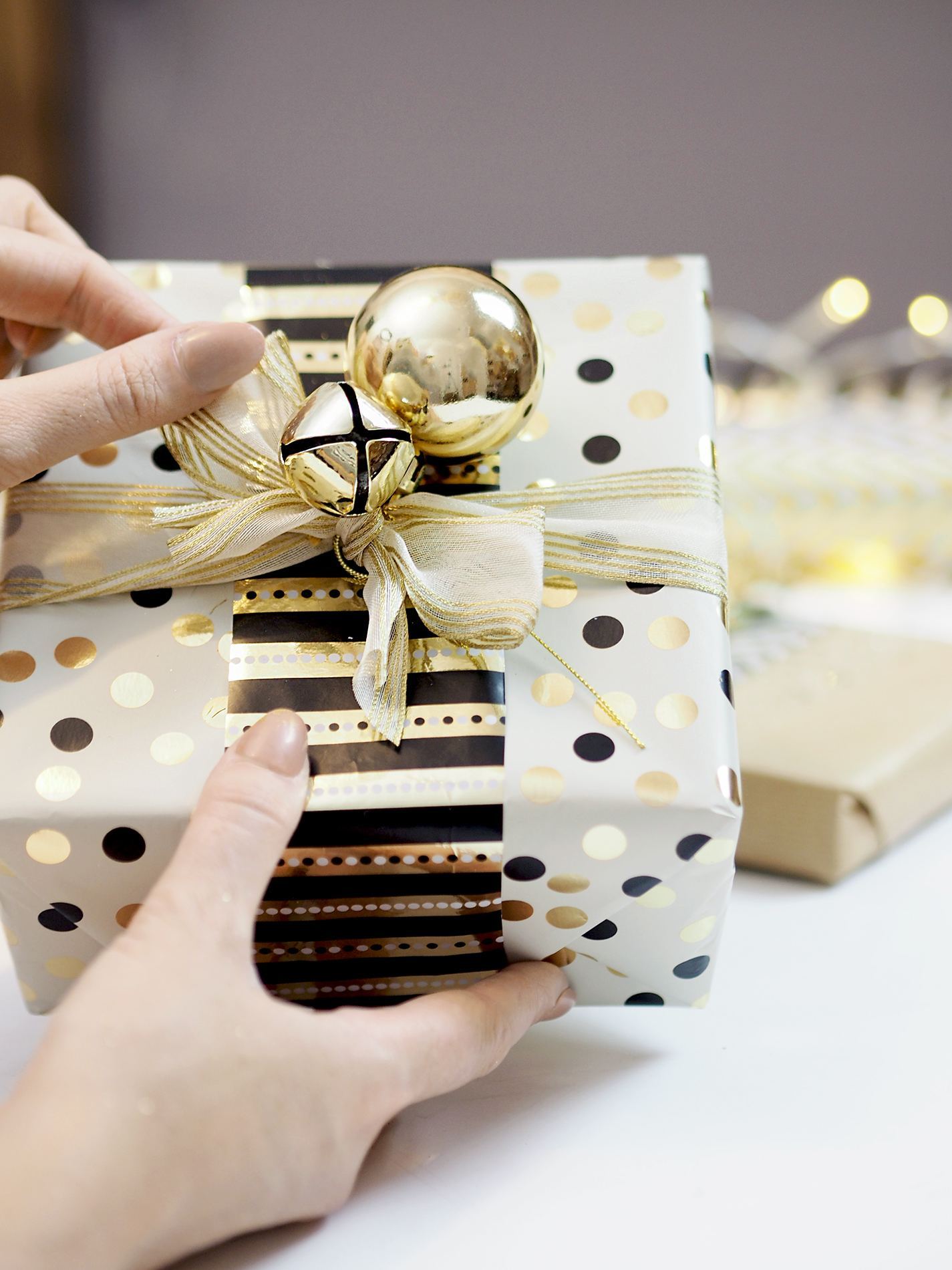 gold  wrapping paper