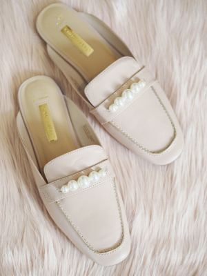 pearl embellished loafers diy