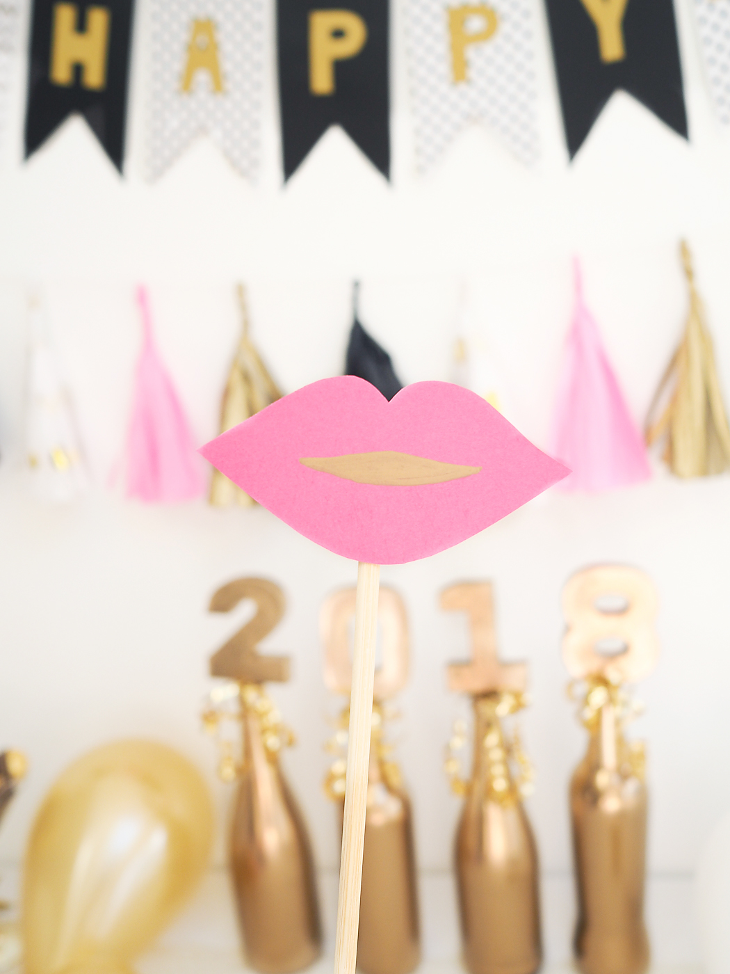 diy photo booth props new years eve
