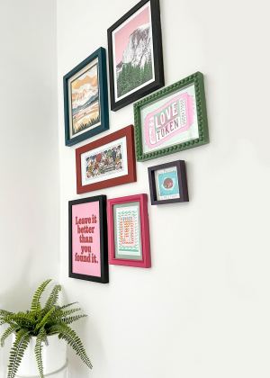 COLOURFUL RENTER FREINDLY GALLERY WALL